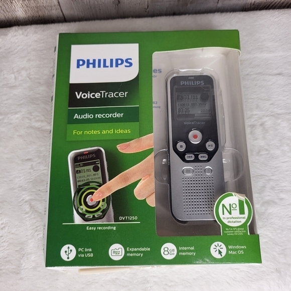 Philips VoiceTracer Audio Voice Recorder. DVT1250. Brand new in box. - Picture 1 of 6